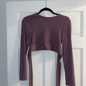 Athletic/Going out cropped backless Top